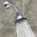 YOO.MEE High Pressure Fixed Shower Head - Strong Powerful Pressure Boosting against Low Flow Showers- 3 Function Wall Mount Rain Shower - Removable Water Restrictor - Luxury Chrome - B0756SFSBW